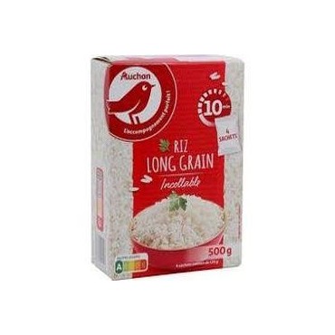 Auchan riz long étuve 10mn 500g