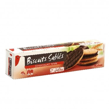 Auchan sablés aux céréales chocolat noir 200g