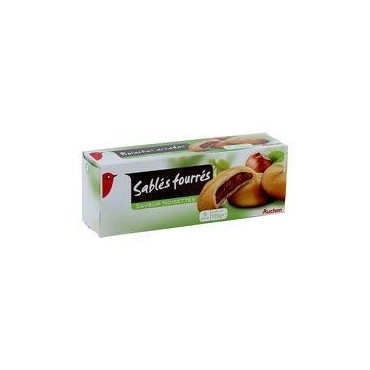 Auchan sablés fourrés aux noisettes 125g