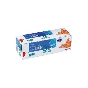 Auchan sacs congélation avec lien 3L x50