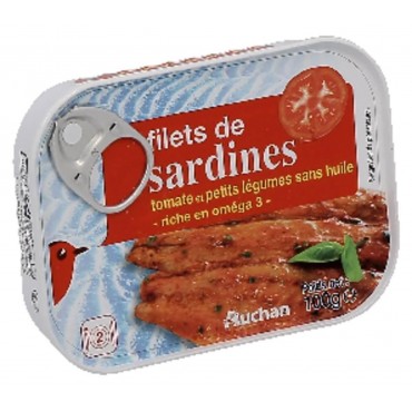 Auchan sardines à la tomate 100g