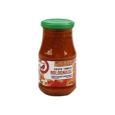 AUCHAN Sauce tomate bolognaise origine France, en bocal 420g