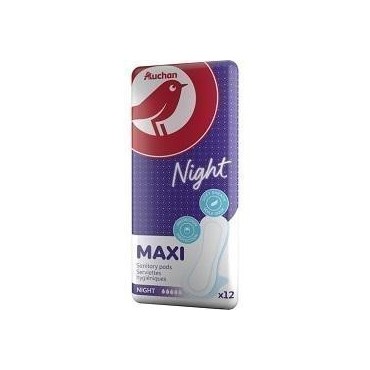 Auchan serviette maxi night X12