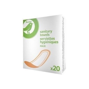 Auchan serviette maxi normale X20
