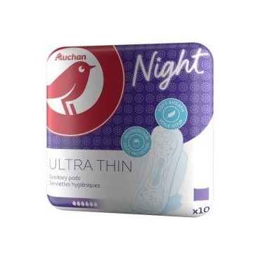 Auchan serviettes hygiéniques ultra mince normal