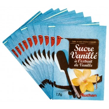 Auchan sucre vanillé 75g