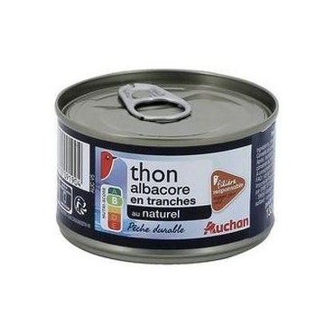 Auchan thon albacore au naturel 93 g