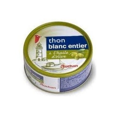 Auchan thon blanc entier à l'huile d'olive 2 parts 160 g