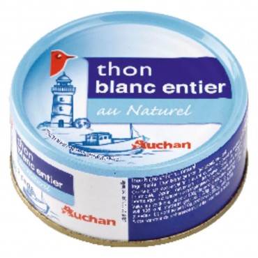 Auchan thon blanc entier naturel 110g