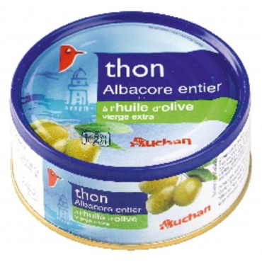 Auchan thon entier à l'huile d'olive 160g