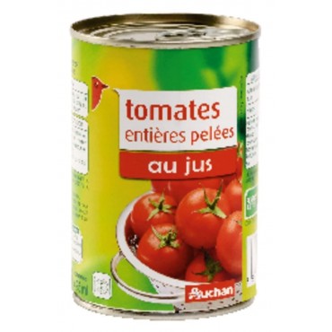 Auchan tomates entières pelées au jus 238g