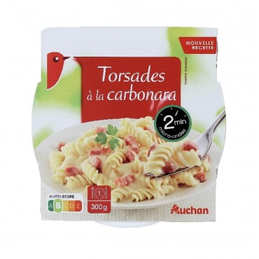 Auchan Torsades à la carbonara 300g