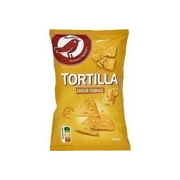Auchan tortilla chips fromage 150g