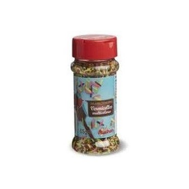 Auchan vermicelles multicolores pâtissières 65 g