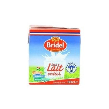 Bridel lait entier brique 50cl