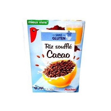 Cacao riz soufflée sans gluten 375G