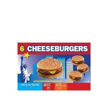 Cheeseburger 6 pièces 750g