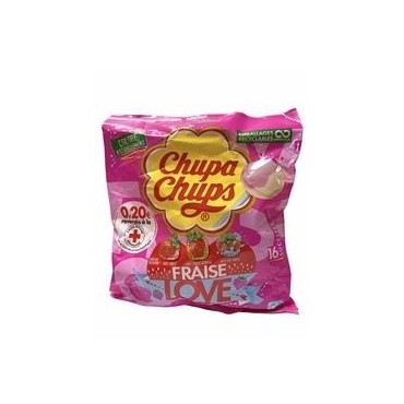 Chupa Chups sucettes au gouts fraise 192G