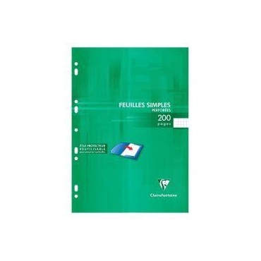 Clairefontaine lot de 200 feuilles simples A4 21x29.7cm petits...