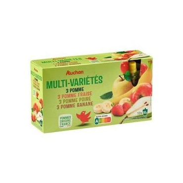 Compote Panachée Allégée en sucre Multi-Variétés 12x90g