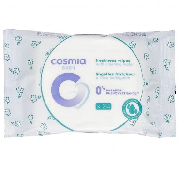 Cosmia baby lingettes fraicheur x24
