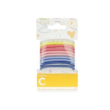 Cosmia kids élastiques cheveux large couleurs x10