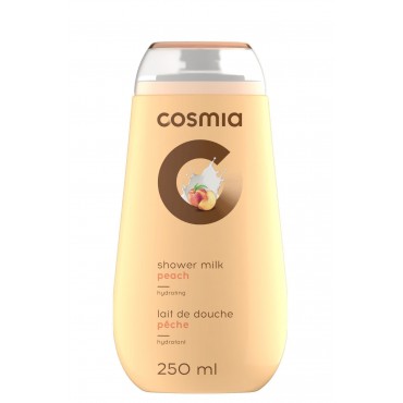 Cosmia lait de douche pêche 250ml