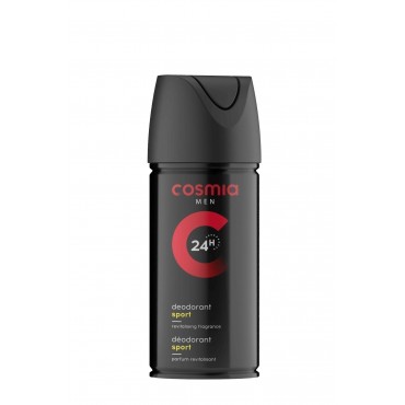 Cosmia Men déodorant spray 48h sport revitalisant 150ml