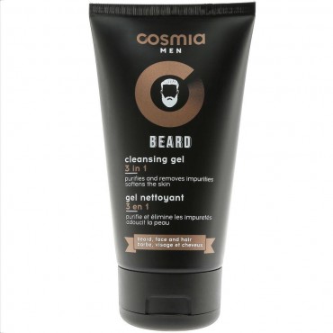Cosmia men gel nettoyant barbe 3en1
