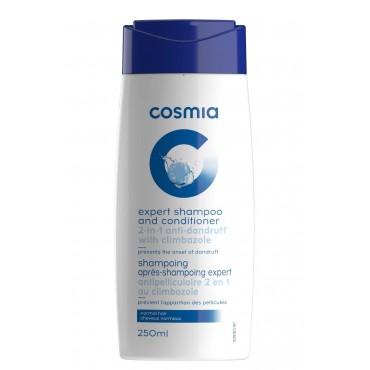 Cosmia shampooing antipelliculaire 2en1 pour cheveux normaux 250ml