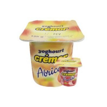 Crémor yaourt fraise & abricot pot de 125 g
