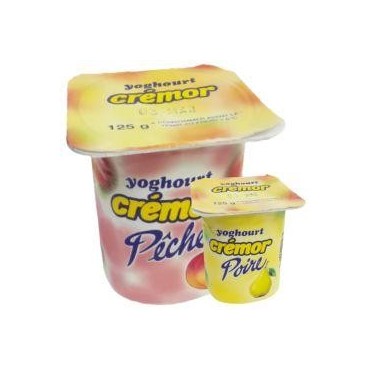 Crémor yaourt pêche & poire pot de 125g