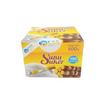 CSS Sunu Sukër sucre blanc cristallisé pur canne x100 bûchettes
