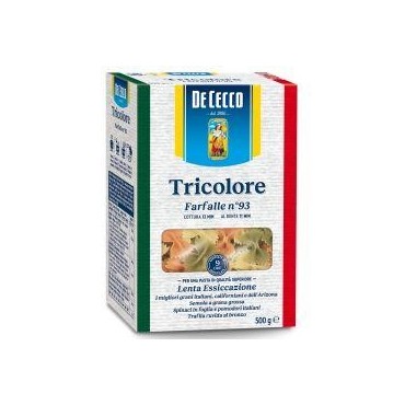 De Cecco tricolore farfalle n°93 boîte de 500g