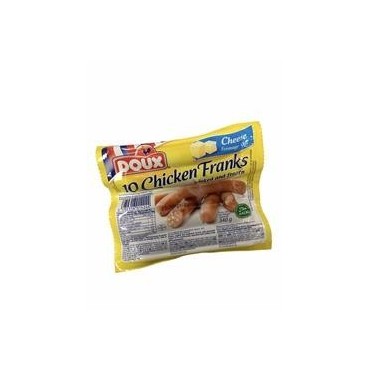 Doux 10 saucisses poulet au fromage 340G