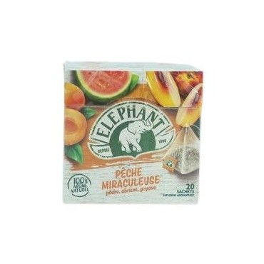 Eléphant infusion abricot pêche 20 sachets