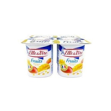Elle&Vire crème dessert lacté mangue 125g l'unité
