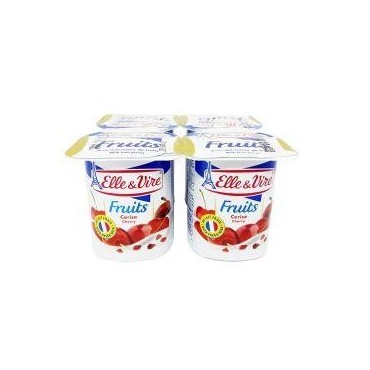 Elle&Vire dessert lacté cerise 125g l'unité