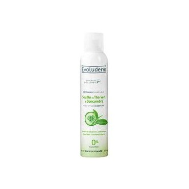 Evoluderm déodorant spray souffle de thé vert & concombre 200 ml