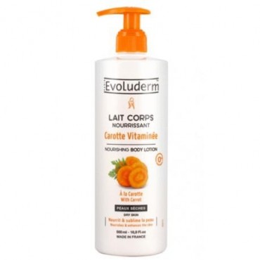 Evoluderm lait corps nourrissant carotte vitaminée 500ml
