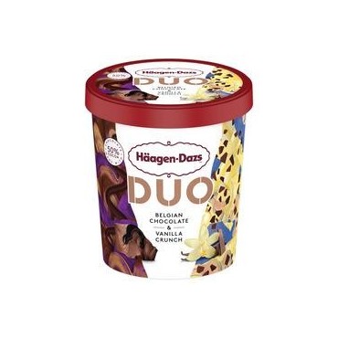 HAAGEN DAZS Duo Crème glacée chocolat Belge et vanille 350g