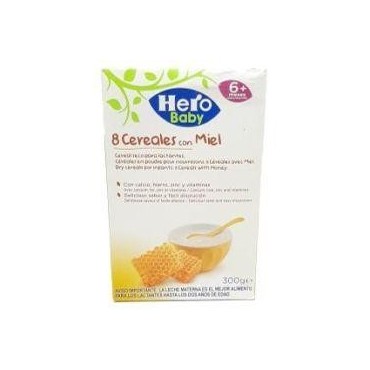 Hero Baby céréales infantiles aux 8 céréales avec miel étui 300 g