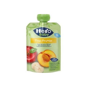 Hero Baby gourde compote aux 3 fruits sans sucres ajoutés 100 g