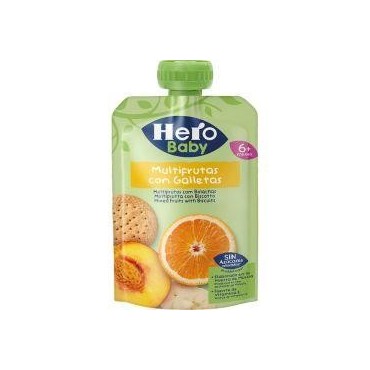 Hero Baby gourde compote multifruits avec biscuits sans sucres...