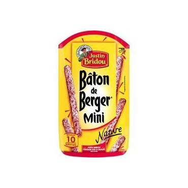 JUSTIN BRIDOU Mini bâtons de Berger saucissons nature 100g