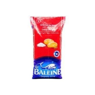 La Baleine gros sel de mer iodé sachet 1Kg