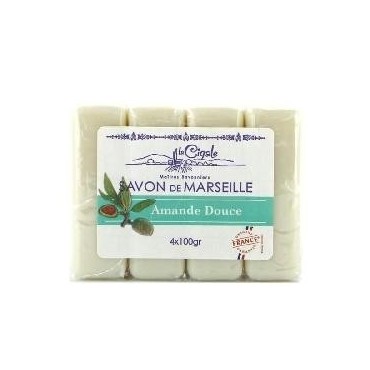 La Cigale savon de Marseille amande douce 4x200g