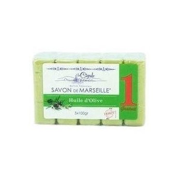 La Cigale savon de Marseille huile d'olive 5x100g