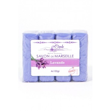 La Cigale savon de Marseille lavande 4x100g