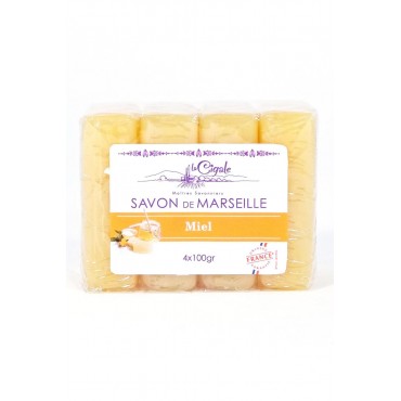 La Cigale savon de Marseille miel 4x100g